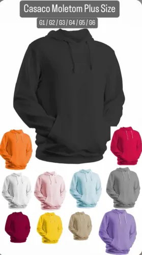 Casaco Moletom Plus Size - Diversas Cores