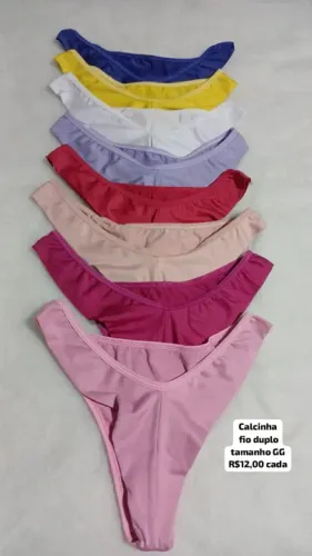 Calcinhas fio duplo GG 