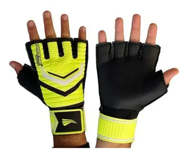 Luva De Goleiro Futsal Preto Com Amarelo - Progne