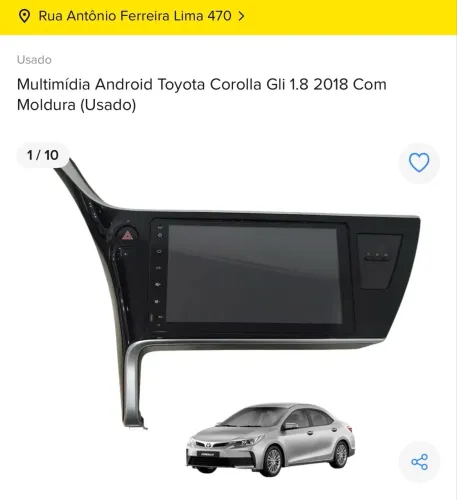 MULTIMÍDIA TOYOTA COROLLA GLI 2018 
