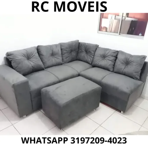 Sofá Sandero de Canto + Puff - Conforto, Estilo e Qualidade