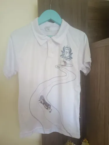 Camiseta Polo Infantil Manga Curta - P - Branca