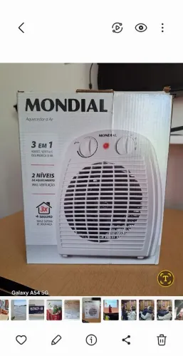 Aquecedor a ar- 3 em 1- aquecedor, ventilador e desumidifica o ar