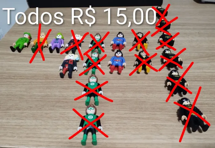Bonecos Kinder ovo DC Playmobil