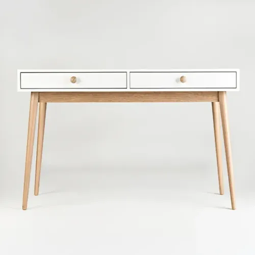 Escrivaninha Penteadeira Liva 2 Gavetas 120 cm x 53 cm Branca