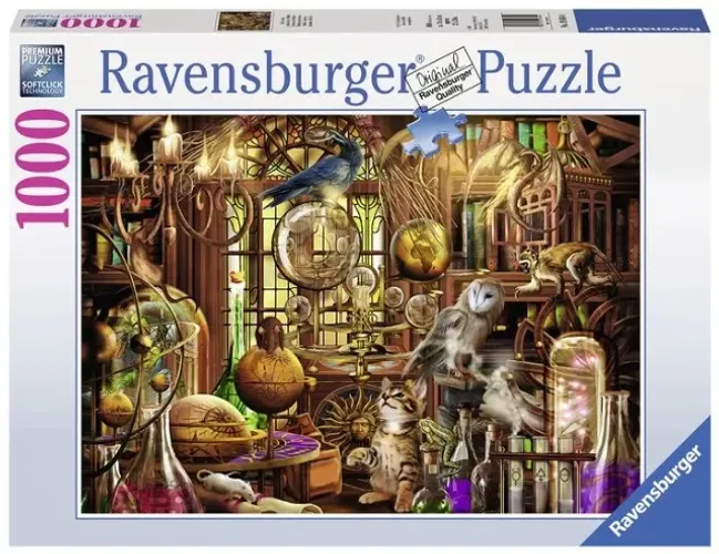 Quebra-cabeça Puzzle 1000 peças Ravensburger Merlin?s Laboratory Ciro Marchetti