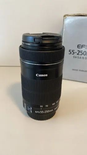 Lente Canon EF-S 55-250 f/4-5.6 IS STM - Excelente estado
