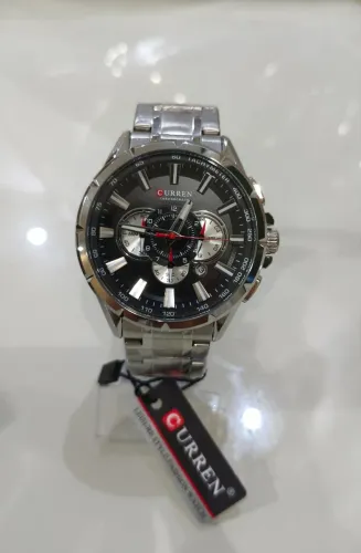 Relogio Curren 8363 Masculino Esportivo Original à prova d'água Cor Preta