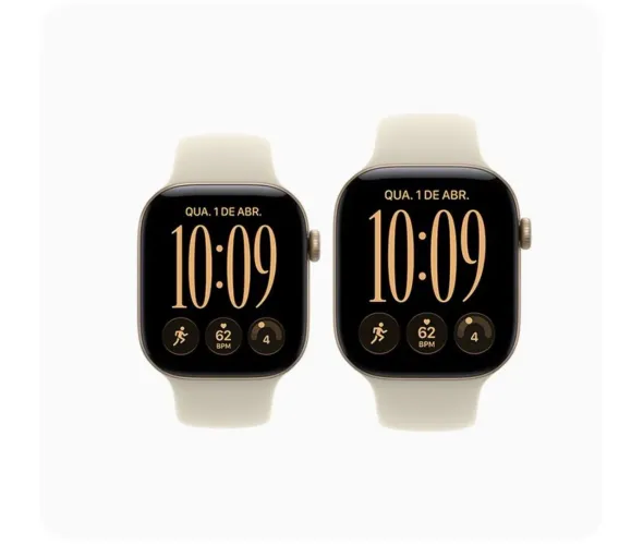 Apple Watch Series 12, 42 mm, Alumínio, Dourado-claro 