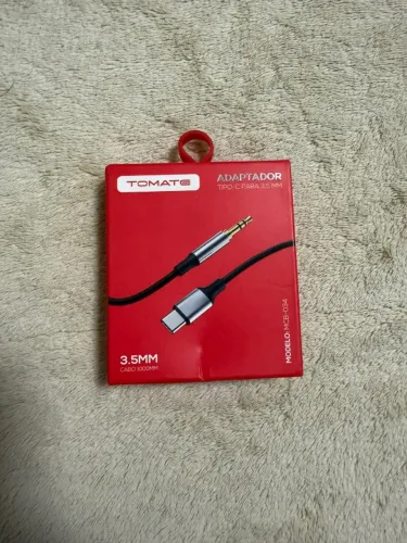Cabo USB-C para P2 | 1m | Tomate | Estéreo