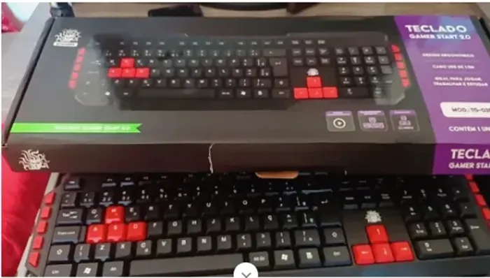Produto NOVO - Teclado Gamer Start Português Cabo 1,5m 5+ Gamer