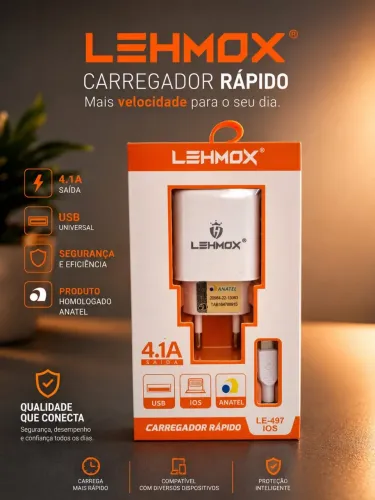 Carregador completo iOS e tipo c