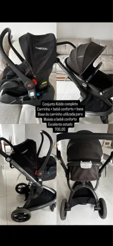 Carrinho de bebê e bebê conforto