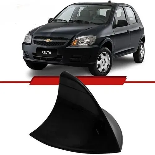 Antena shark/tubarão decorativa preta universal estetica
