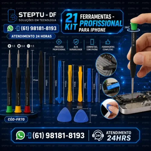 Ferramentas Kit De Reparo De Celular 21 Em 1 Para iPhone T6 Automação COD-FR70