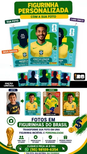Figuras da Copa  personalizadas com sua foto 
