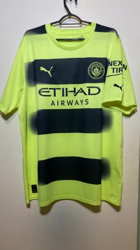 Camisa do Manchester city de 2022/2023 verde-limão 