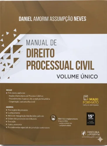 Livro Manual de Direito Processual Civil - Daniel Amorim - 15ª Edição