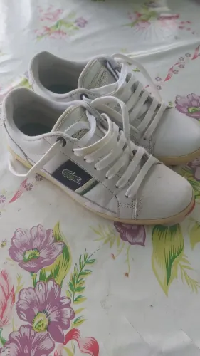 tênis lacoste lace pit branco