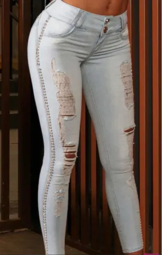 Calça premium Pitbull Jeans - lateral com cristais - tamanho 38