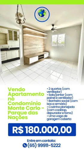 Vendo Apartamento no Condomínio Monte Carlo - Parque das Nações
