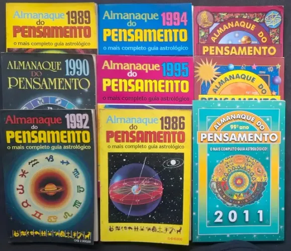 ALMANAQUE DO PENSAMENTO GUIA ASTROLÓGICO LOTE 17 UNIDADES DESCRIÇÃO