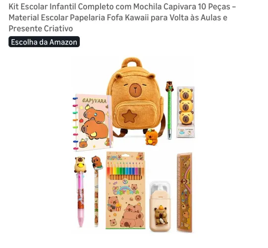 Kits da Capivara ? valor 50,00