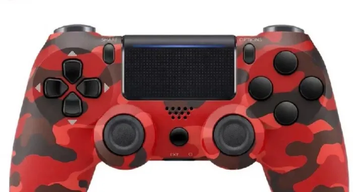 Controle ps4 camuflado vermelho 
