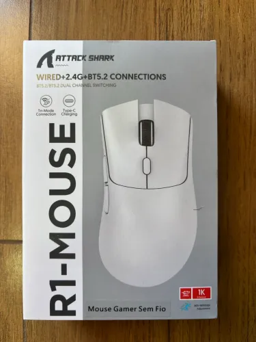 Mouse attack shark R1 preto - Lacrado