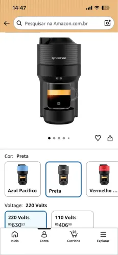 Cafeteira vertuo 220v