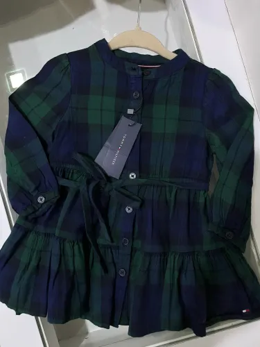 Vestido Tommy Hilfiger Xadrez 12 meses Novo