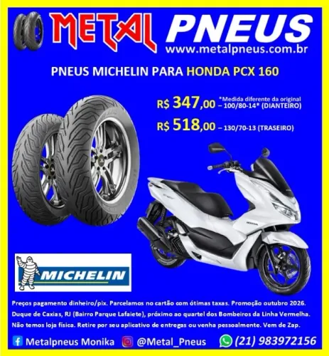 Pneu Moto Michelin PCX 160 2023 Em Diante - Novos Com Garantia