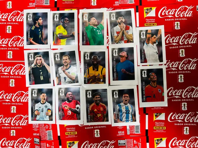 Figurinhas Coca cola Original Panini Copa.