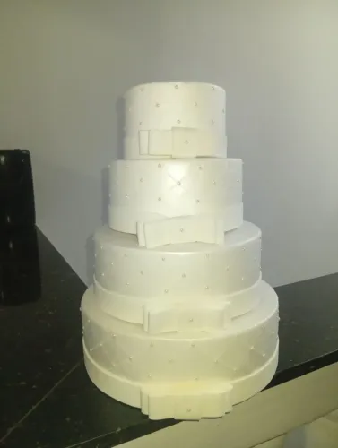 Bolo fake casamento 4 andares 