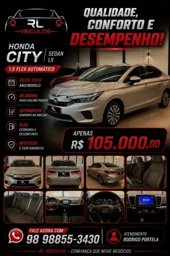 Honda City Sedan LX 1.5 Flex 16V 4P Aut. 2024