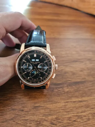 Relogio Patek Couro Preto - Automático