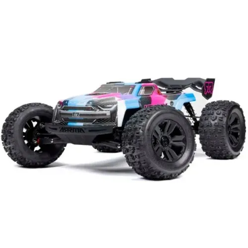 AUTOMODELO CARRO ARRMA 1/8 KRATON 6S 4WD BLX SPEED BLUE/PINK ARA8608V6T2
