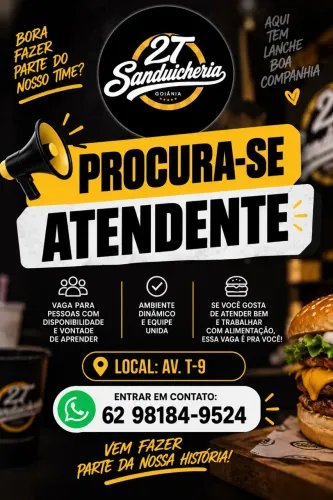 Vaga atendente av . T-9