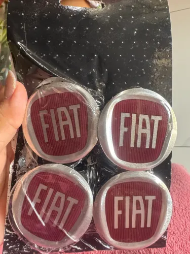 Jogo de Calotinhas Centrais Fiat (Vermelho/Bordô) - Novo na Embalagem!