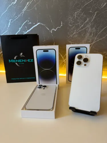 Iphone 14 Pro Max 128gb Branco Semi novo Impecável! TROCAS