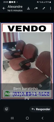 Vendo Longarina 3 lugares 3 4 lugares *