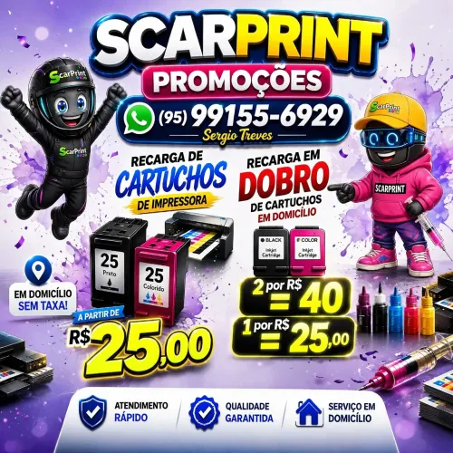 Promoção em dobro em domicílio sem taxa de deslocamento