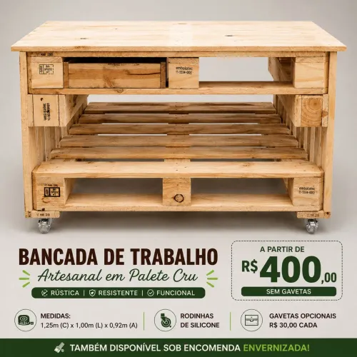 Bancada de madeira