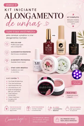 Kit Alongamento de Unhas Profissional Semi Novo