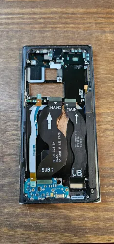 Carcaça Subplaca Flex Câmera frontal e bobina NFC Samsung Galaxy s23 ultra