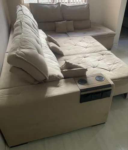 Sofá cama retrátil e reclinável