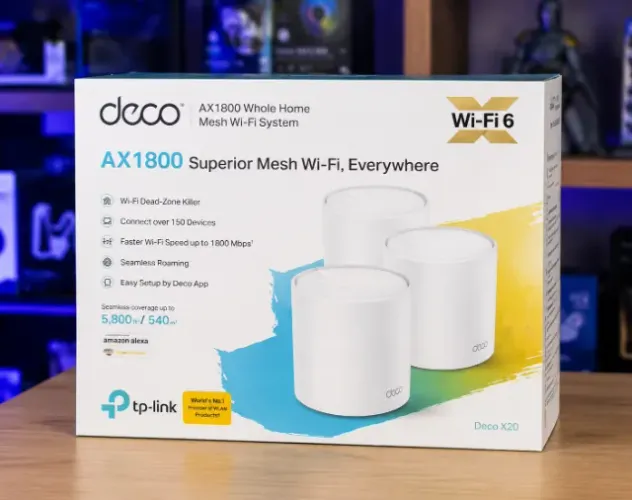Roteador TP-Link Deco X20 AX1800 Wi-Fi 6 Mesh Pack com 3 Unidades Cobertura Total Residenc