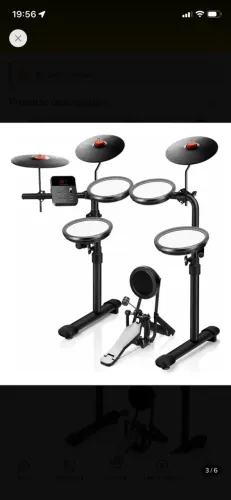 Bateria Eletrônica Airox Adx-0pro Portátil Dobrável Completa Branco