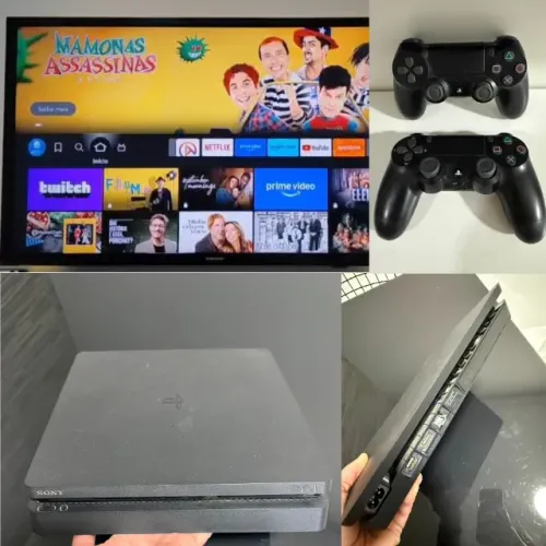 TV Samsung 32 + PS4 + 2 Controles
