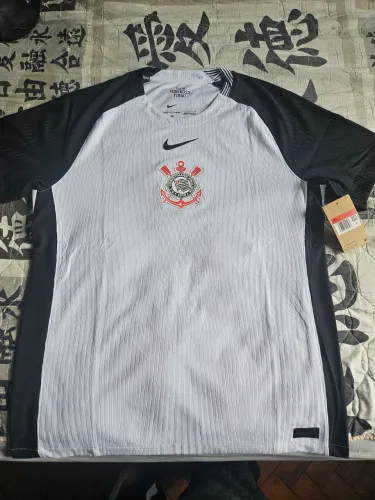 Camisa Corinthians I 25/26 s/n Jogador Nike Masculina - Branco+Preto